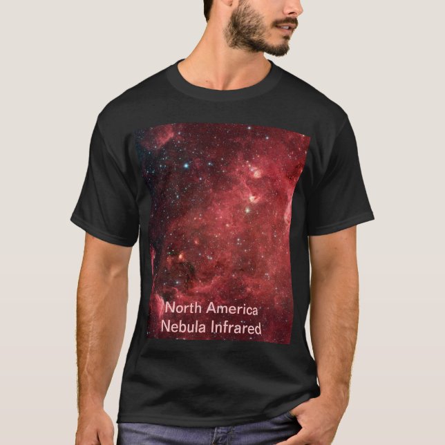 Nordamerika Nebula Infrard Galaxy Unisex Tee (Framsida)
