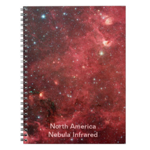 Nordamerika Nebula Infraröd Anteckningsbok Med Spiral
