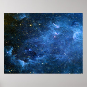Nordamerika Nebula Infraröd Blue Value Poster