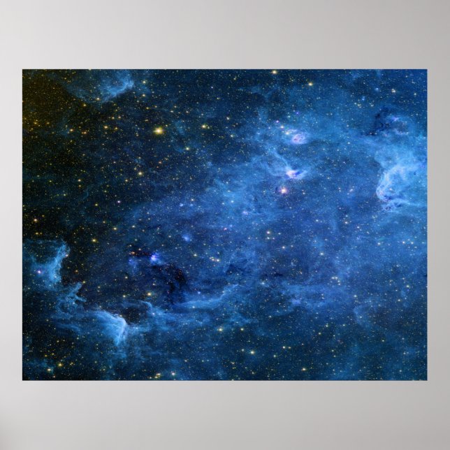 Nordamerika Nebula Infraröd Blue Value Poster (Framsidan)