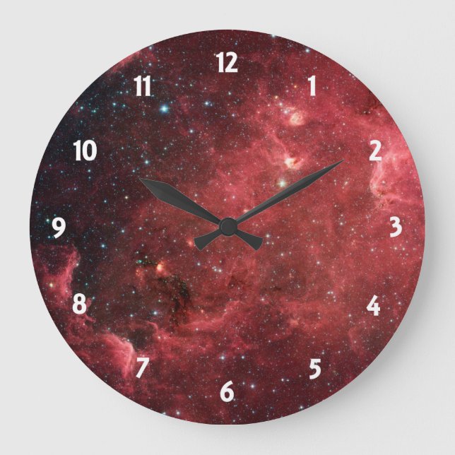 Nordamerika Nebula Infraröd Clock Stor Klocka (Framsida)