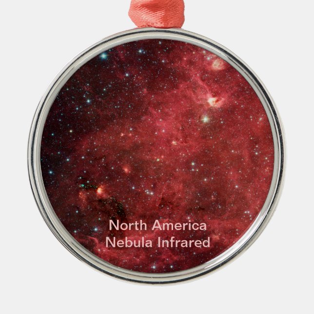 Nordamerika Nebula Infraröd Julgransprydnad Metall (Framsidan)
