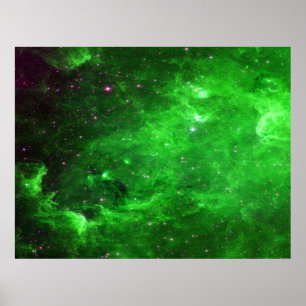 Nordamerika Nebula InfrRED Grönt Value Poster