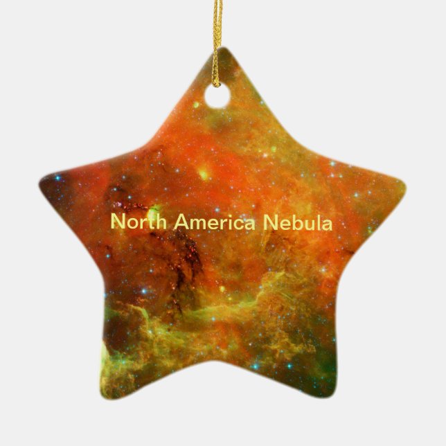 Nordamerika Nebula Julgransprydnad Keramik (Framsidan)