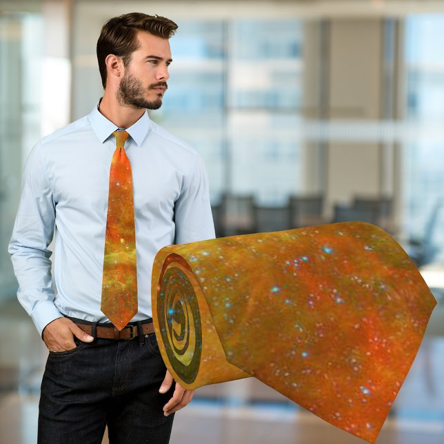 Nordamerika Nebula Orange Necktie Slips (North America Nebula Necktie)