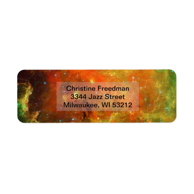 Nordamerika Nebula Orange, ZGOS Returadress Etikett (Framsidan)