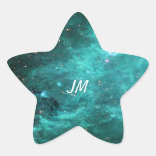 Nordamerika Nebula Turcos Monogram Stjärnformat Klistermärke