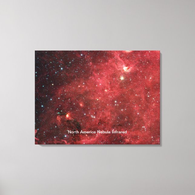 Nordamerika-nebulosan infraröd canvastryck (Framsida)