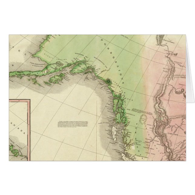 Nordamerika nordväst hälsningskort (Framsidan Horizontal)