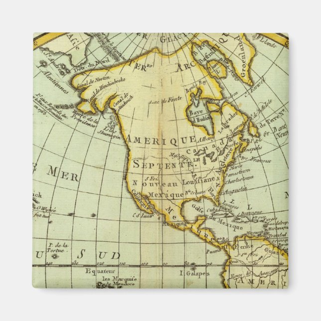 Nordamerika och Sydamerika Magnet (Framsidan)