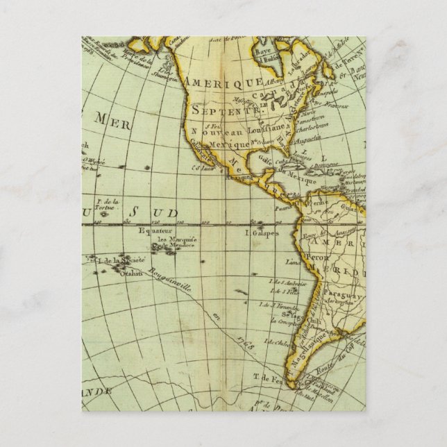 Nordamerika och Sydamerika Vykort (Framsida)