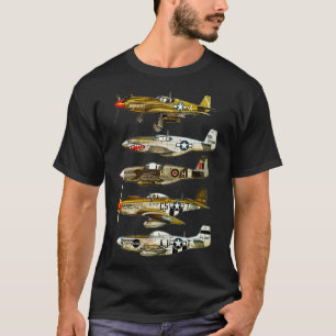Nordamerika P51 Mustang WW2 Fighter T Shirt
