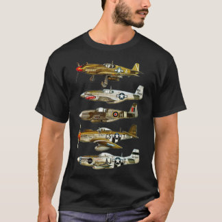 Nordamerika P-51 Mustang WW2 Fighter Classic T- T Shirt