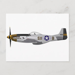 Nordamerika P-51D Mustang "Dubbla Trouble Two" Vykort
