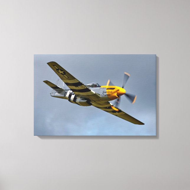 Nordamerika P-51D Mustang 'Ferocious Frankie' Canvastryck (Framsida)