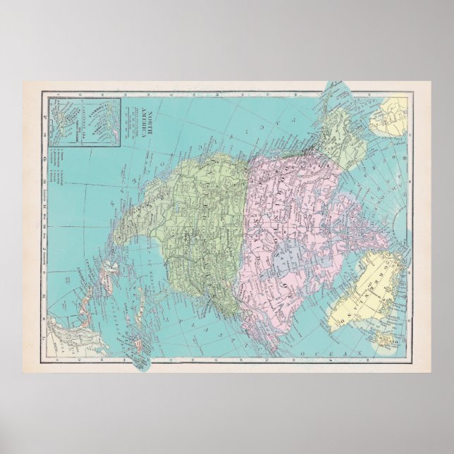 Nordamerika Poster (Framsidan)