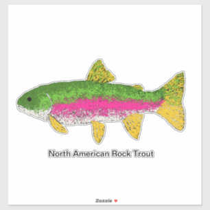 Nordamerika Sten Trout Klistermärken