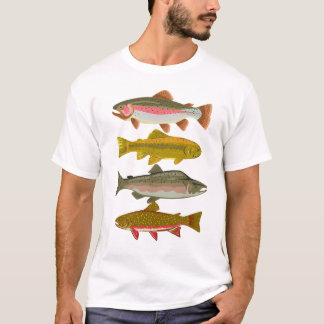 Nordamerika Trout Älskare Tee: Celebrate Native T Shirt