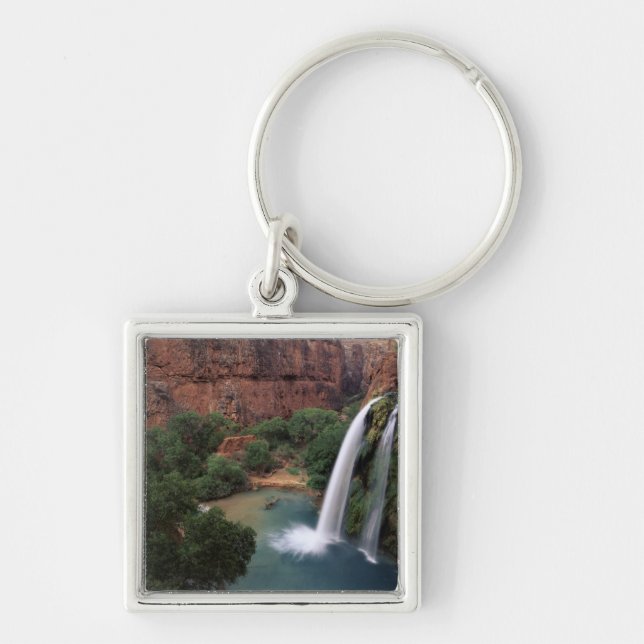 Nordamerika, U.S.A., Arizona, Havasu Canyon Fyrkantig Silverfärgad Nyckelring (Framsidan)
