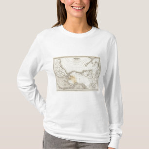 Nordamerika uncolored karta tee shirt