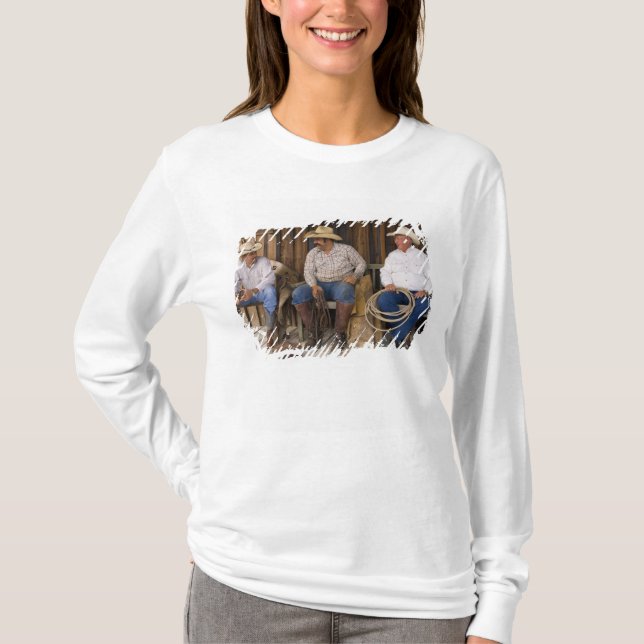 Nordamerika USA. Cowboys som kopplar av och Tröja (Framsida)