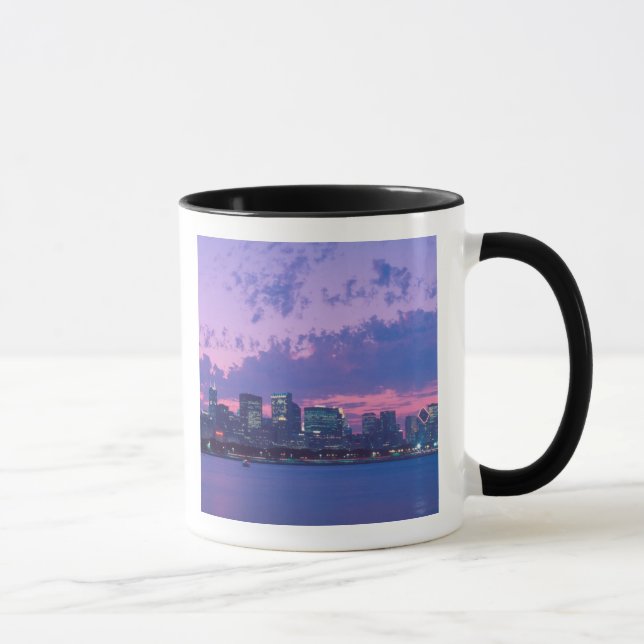 Nordamerika, USA, IL. Chicago sett från luften vid Mugg (Höger)