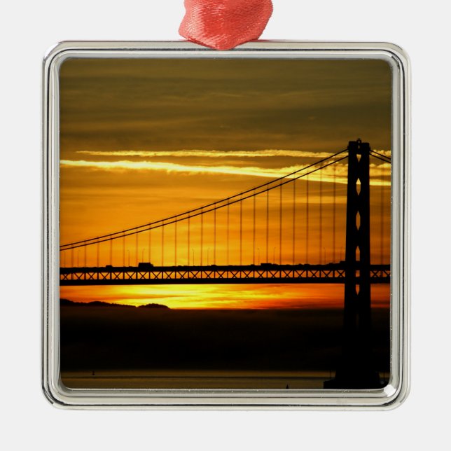 Nordamerika, USA, Kalifornien, San Francisco. 3 Julgransprydnad Metall (Framsidan)