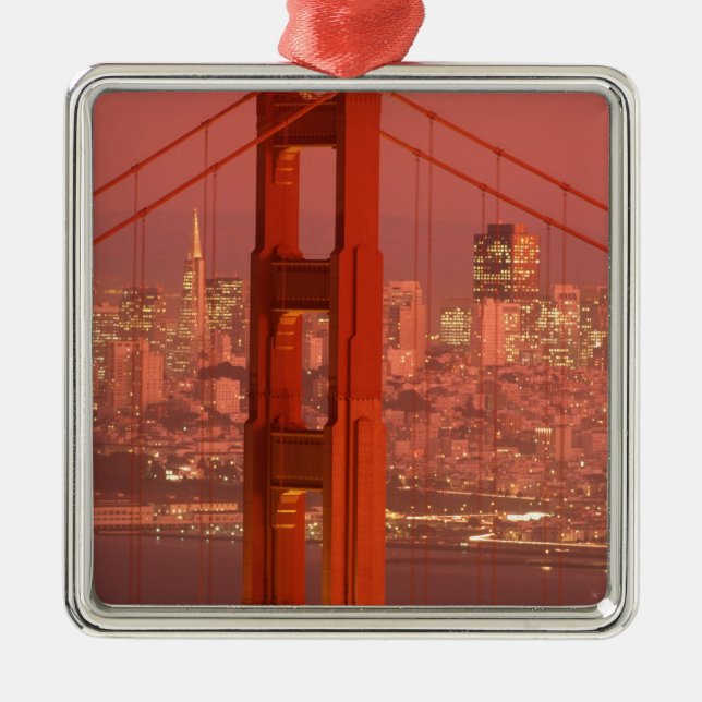 Nordamerika, USA, Kalifornien, San Francisco. Julgransprydnad Metall (Framsidan)