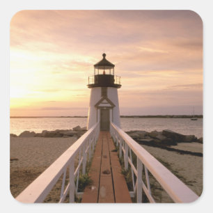 Nordamerika, USA, Massachusetts, Nantucket 4 Fyrkantigt Klistermärke