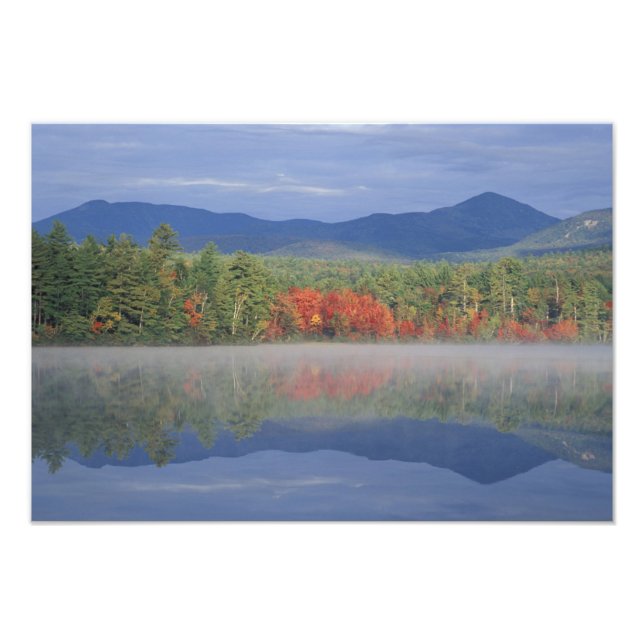 Nordamerika, USA, NH, Höstreflektioner i Fototryck (Framsidan)