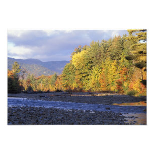 Nordamerika, USA, NH, Saco River. Rundsten Fototryck