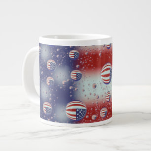 Nordamerika, USA, WA, Redmond, USA:s flagga Jumbo Mugg