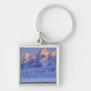 Nordamerika, USA, Wyoming, Grand Teton NP, 2 Fyrkantig Silverfärgad Nyckelring