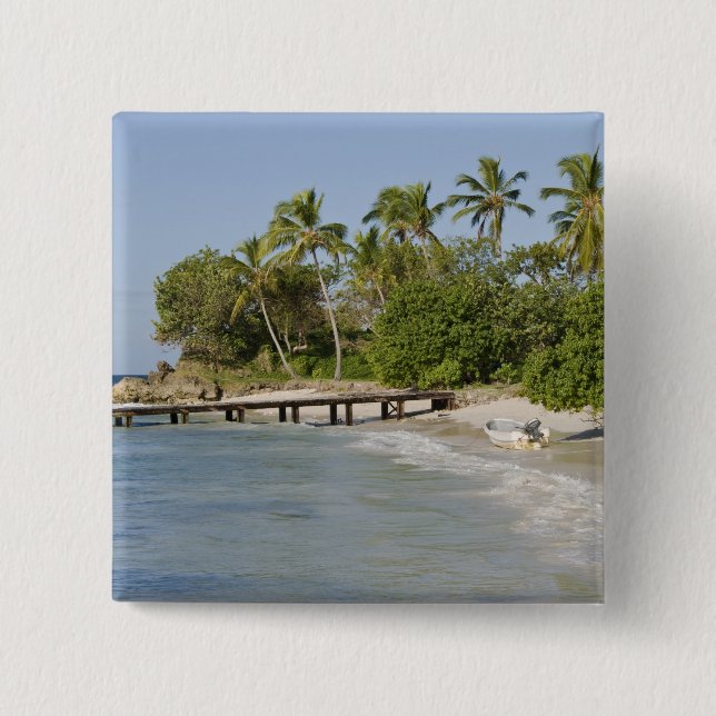 Nordamerika, Västindien, Dominikanska republiken. Knapp (Framsida)