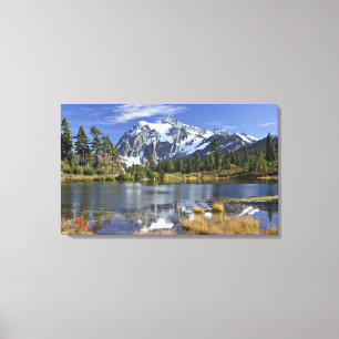 Nordamerika, Washington, Cascades. Mt. Shuksan Canvastryck