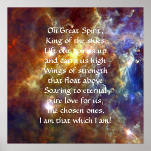 Nordamerikansk inhemsk indiska Prayer Poster