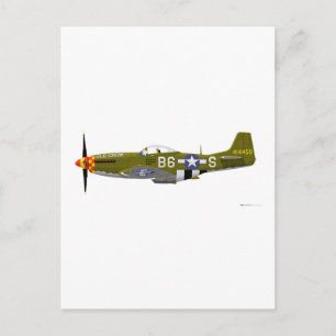 Nordamerikansk P-51D Mustang "Gamla Kråkan" Vykort