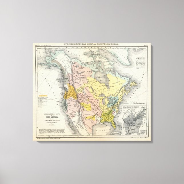 Nordamerikanska etnografer canvastryck (Framsida)