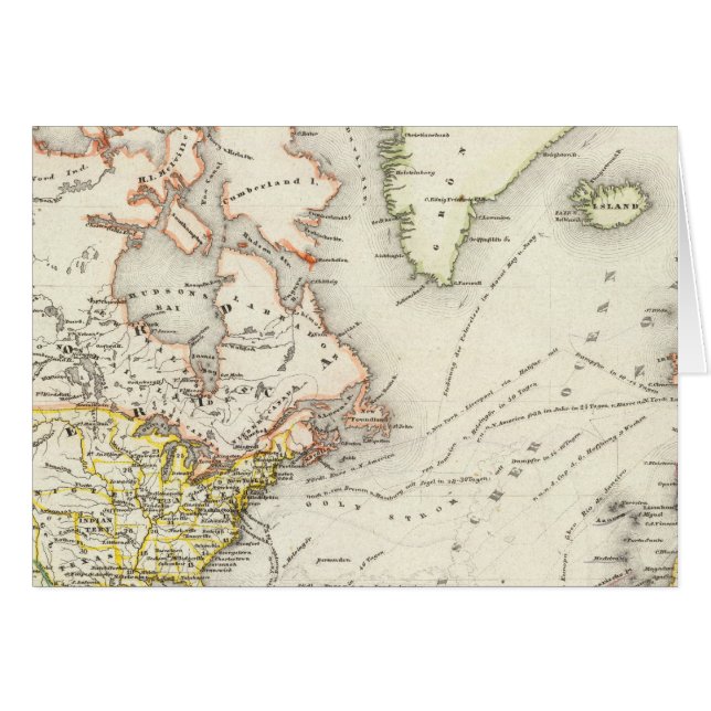 Nordamerikanska fartyg hälsningskort (Framsidan Horizontal)