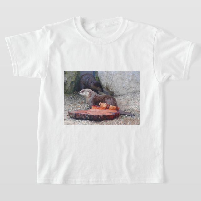 Nordamerikanska floden Otter #1 T-shirt (Laydown)