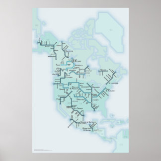 Nordamerikanska floder poster