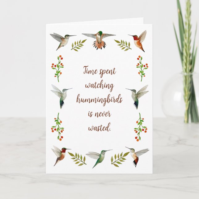 Nordamerikanska Hummingbird Kort (Framsida)