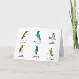 Nordamerikanska Hummingbird-kort Kort