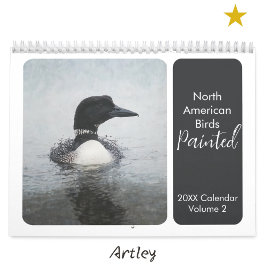 Nordamerikanska målade fåglar Birding Wildlife Kalender