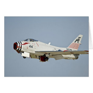 Nordamerikanska Naval FJ2 Fury Jet Fighter flygand Hälsningskort