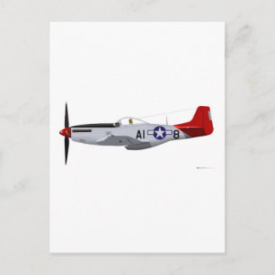 Nordamerikanska P-51D Mustang Tuskegee Airmen Vykort