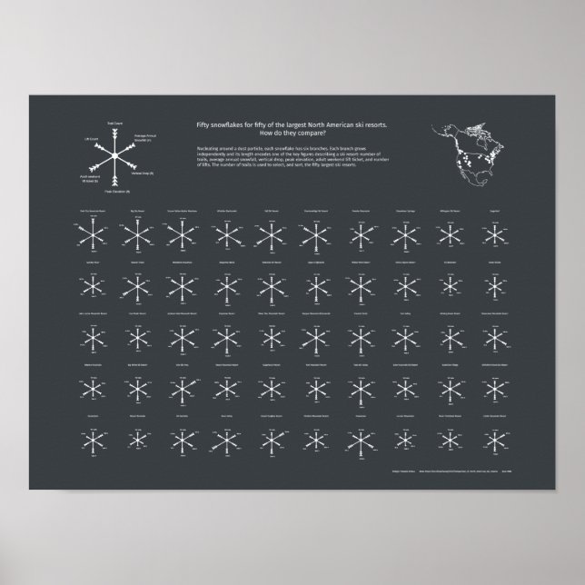 Nordamerikanska skidorter poster (Framsidan)