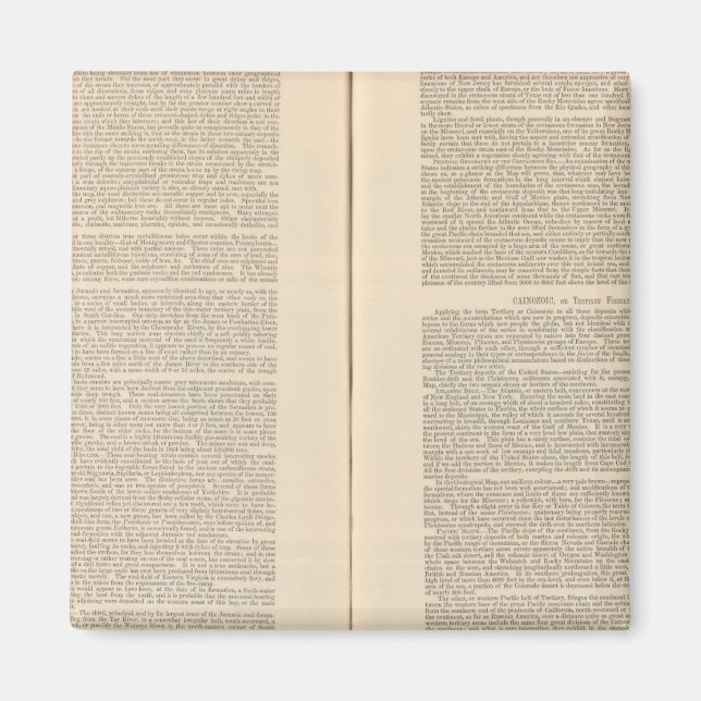 Nordamerikas geologiska Karta Magnet (Framsidan)