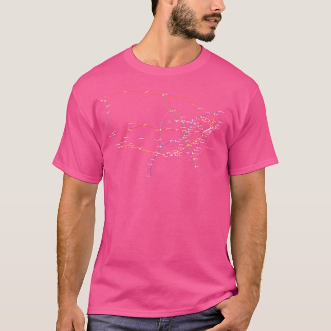 Nordamerikas höghastighetsjärnvägskoncept Karta T Shirt (Framsida)