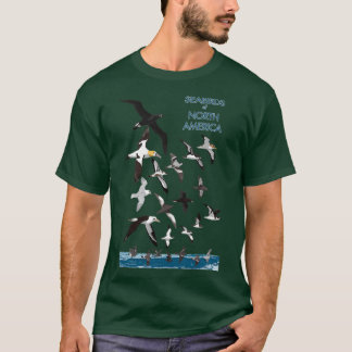Nordamerikas sjöfåglar med text t shirt